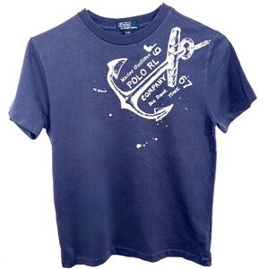 Polo by Ralph Lauren Anchor Graphic Tee in Navy